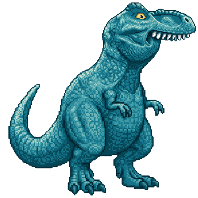 Fefer the dinosaur mascot
